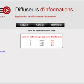Créations: Application Diffusion d'informations